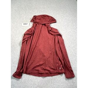 Right of Way Hoodie Womens XL Heather Maroon Stretch Logo Long Sleeve Outdoor